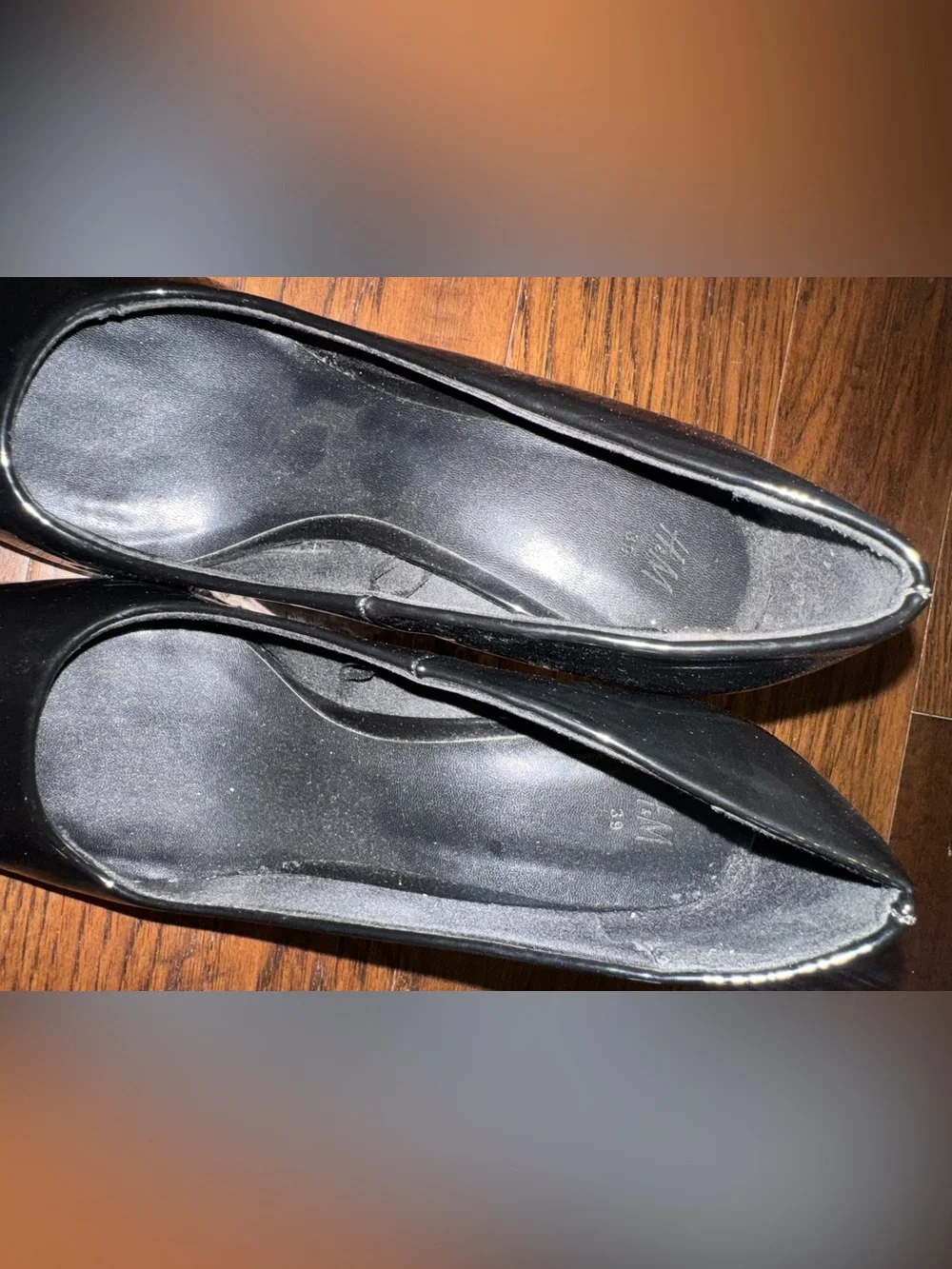 H&M Black Pumps with Silver Pointed Cap